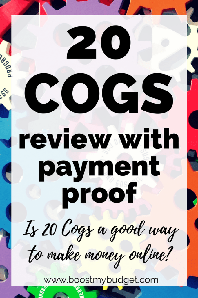 20 Cogs is an easy way to earn some extra money online, from the comfort of your own home. If you need to make some extra cash, why not check it out? Here's my detailed review, plus proof of earnings. Don't sign up without reading my tips and warnings!