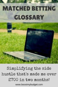 matched betting glossary