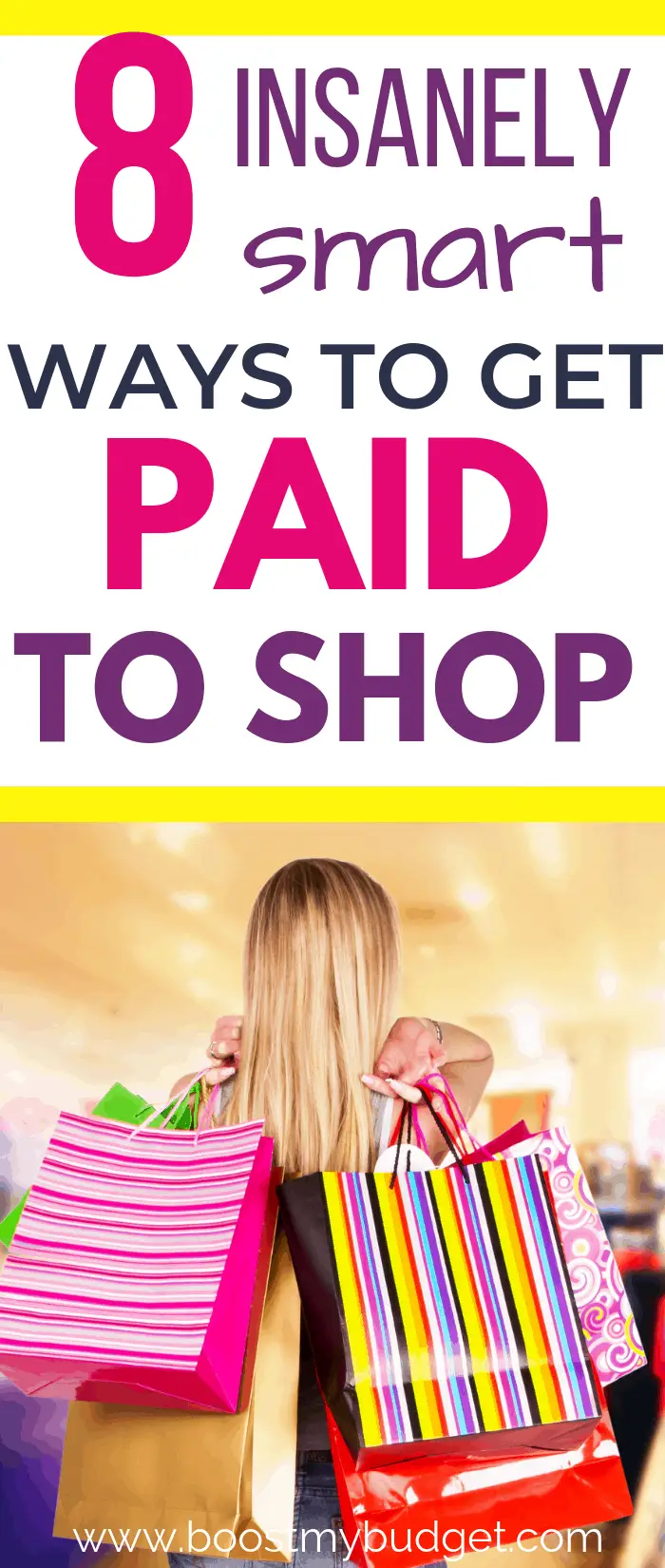 Looking for a fun new way to make extra cash? Check out these 8 simple ways to make money shopping! Yes, no lie, you can get paid to shop - whether that's online or a day out in your local shopping centre. Click through to find out how!