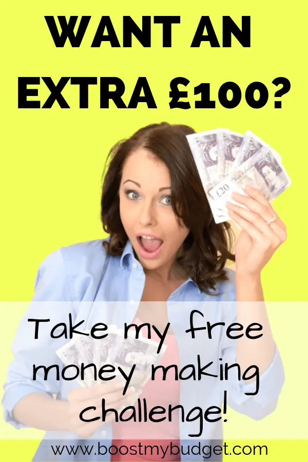 Want an extra £100 for free? Who doesn't! If you want to learn how to make money from home in the UK, my free money making challenge is designed for you. I'll show you exactly what steps to take to make £100 cash in the next couple of weeks. 