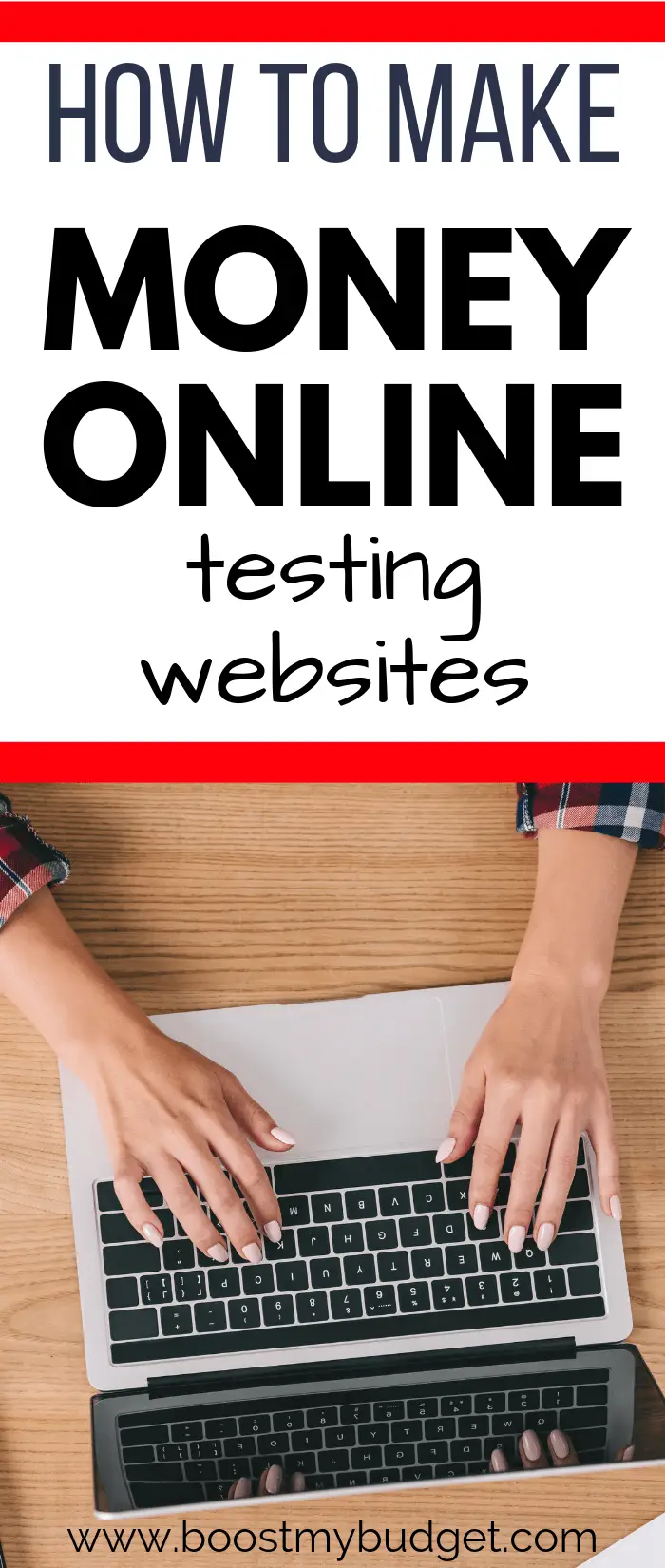 How to make money online testing websites! This is such an easy side hustle idea for anyone looking to make money from home. Each test takes around 20 minutes and pays £5-£10! Click through for details on how to get started, including the best site to join to start making money right away.